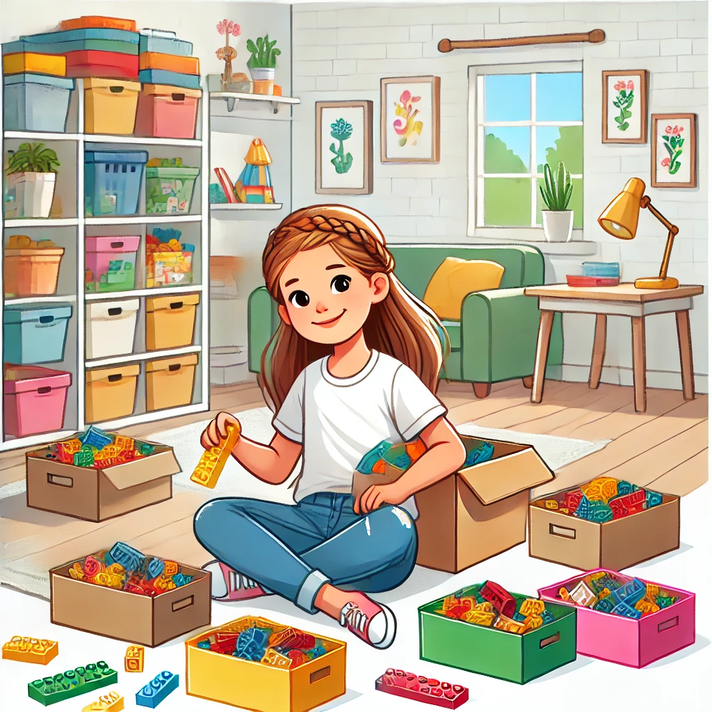 Sophie heeft 7 dozen met telkens 8 lego blokjes. Hoeveel lego blokjes heeft Sophie in totaal